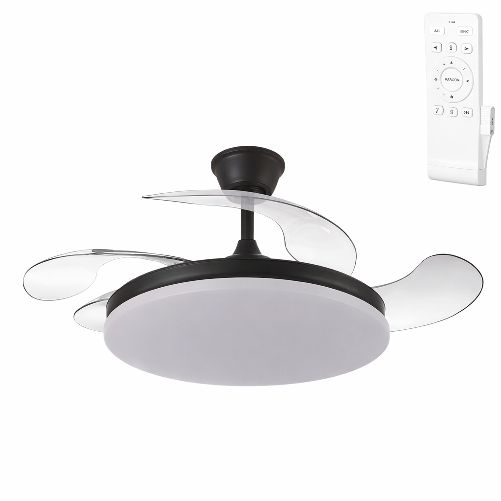 Ventilador DC Negro Función Verano-Invierno 59w 6980lm 3000-4000-6000k