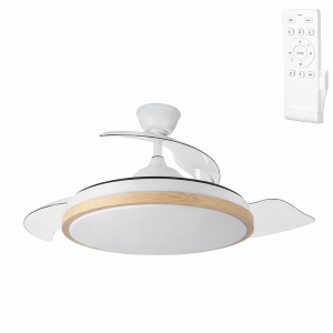 Ventilador DC Blanco/Haya Función Verano-Invierno 59w 6980lm 3000-4000-6000k