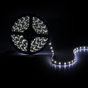 Tira de 300 LEDs 72W 4200Lm CRI85 4200ºK SMD5050 12VDC IP65 Pcb Negro x5M 40.000H [CA-5050-300-IP65-B-W]