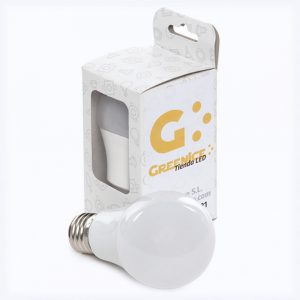 Bombilla LED E27 5W 421Lm 2700ºK Estuche Personalizado Esférica 40.000H [HO-ED-B3-E27-5W-WW-EP03]