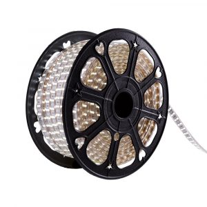 Tira de 120 LEDs/M 500W 1.000Lm 6000ºK SMD5050 220VAC IP65 x50M 40.000H [HO-220-120-50M-CW]