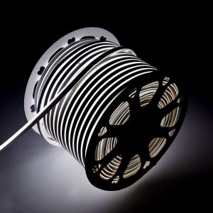 Tira LED Manguera "Neon Flex" 6W 4200ºK 24V 8x16mm Simple 120xSMD2835 6W/M x1M 40.000H - Corte 5CM [HONSPVC8x16S220CMW]