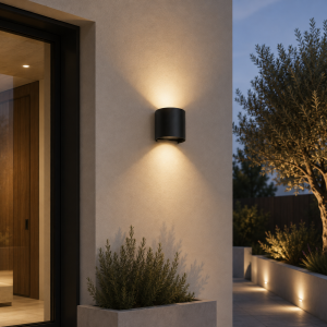 Aplique LED Exterior 2x5W 100Lm/W IP65 Negro 2700ºK [HO-APL07-IP65-B-WW]