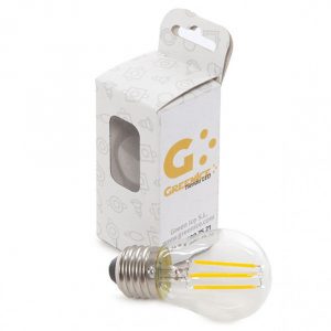Bombilla LED E27 4W 288Lm 2700ºK Filamento G45 Estuche Personalizado 40.000H [WO-LF-G45-E27-4W-WW-EP06]