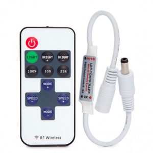 Dimmer Mini Tira LED Mando a Distancia 5-24VDC ► 30/144W[TB-RFMINI-01]