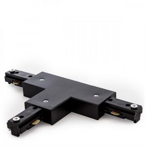 Conector T Carril Bifásico Negro