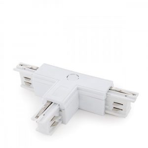 Conector T Carril Trifásico Blanco