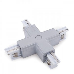 Conector + Carril Trifásico Plata