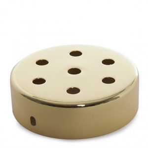 Rosetón Metálico Dorado Ø 100Mm - 7 Agujeros [AM-AR096