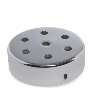 Rosetón Metálico Plateado Ø 100Mm - 7 Agujeros [AM-AR092
