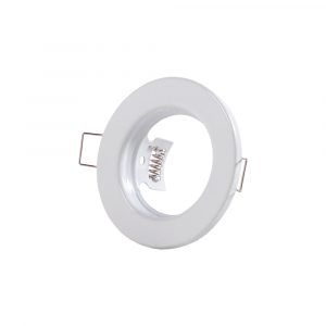 Aro Foco Downlight Circular "Sara" Acero 81mm - Blanco