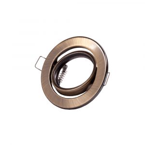 Aro Foco Downlight Circular Basculante "Vepa" Acero 90mm - Latonado