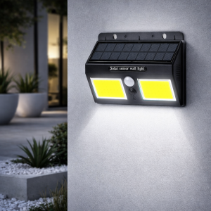 Aplique Solar LED IP65 Sensor Batería: 3,7V 1.200Ma [LUM-YC-SW8019-COB]