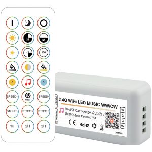 Controlador LED Tuya Wifi 2,4G RF CCT (Tonalidad Luz Regulable) [HLP-YS-WIFI-RF24-02]