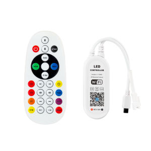 Controlador LED RGB Tuya App + Control Remoto 12-24VDC IP20