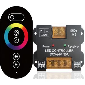 Controlador LED Táctl RGB RF Carcasa Metálica [HLP-YS-RFXTC-03]
