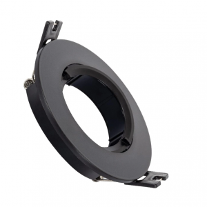 Aro Foco Downlight 1xGU10 Policarbonato Circular Negro