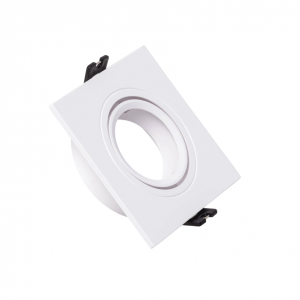 Aro Foco Downlight 1xGU10 Policarbonato Rectangular Blanco