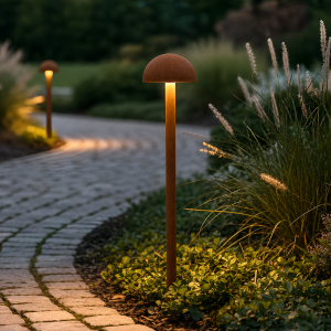 Baliza LED Exterior "Ocala" 60Cm 12W 220VAC 3000ºK Marron Oxido