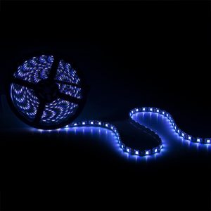 Tira de 300 LEDs 72W 4.200Lm SMD5050 12VDC IP65 Pcb Negro x5M 40.000H [CA-5050-300-IP65-B-RGB]