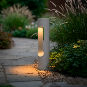 Baliza LED Exterior "Corona" 40Cm 10W 220VAC 3000ºK Gris