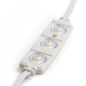 Módulo 1.3W 122Lm 2700ºK 3 LEDs PRO 5630 Inyectado IP67 Óptica 50.000H [RA-BL-5630W03-LENS-R-WW]
