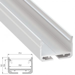 Perfíl Aluminio Tipo SILEDA 2,02M - Lacado Blanco