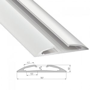 Perfíl Aluminio Tipo RETO 2,02M - Anodizado Inox