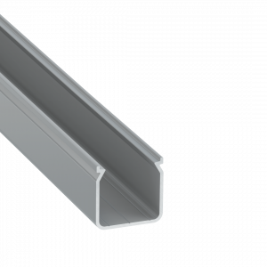 Perfíl Aluminio KIMERA-"HELSE" Anodizado Plata con Difusor Opal , Tapones y Clips Sujección 2,02M