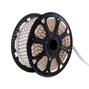 Tira de 120 LEDs/M 500W 1.000Lm 6000ºK SMD5050 220VAC IP65 x50M 40.000H [HO-220-120-50M-CW]