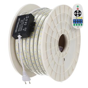 Tira Flexible LED 12W/M 220VAC 120LEDs/M SMD5730 IP65 CCT (Tonalidad Variable) 50 Metros